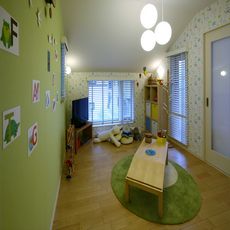 豊田の家：室内イメージカラー：グリーン・意匠・nikeデザイン