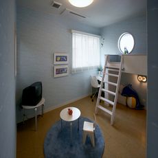 茂原の家：室内イメージカラー：ブルー・意匠・nikeデザイン