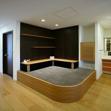 nikeデザインポイント：あきづの邸宅：2階廊下部分にあきづの丘として趣味（釣り竿・リール）の〔親子の刻〕を愉しむ